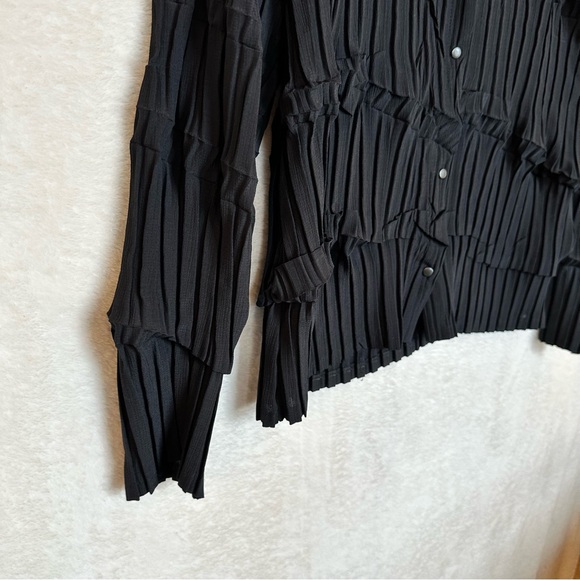 Double Collar Jacket (shirt) by Babette Style # 1K762 Small Black NWOT condition - Picture 7 of 12